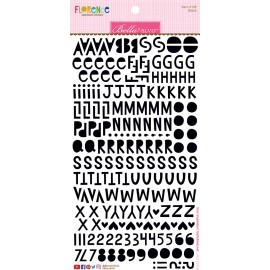 Florence alphabet sticker. Black