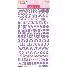 Florence alphabet sticker. Plum