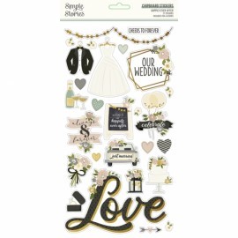Happily Ever After. Chipboard Stickers