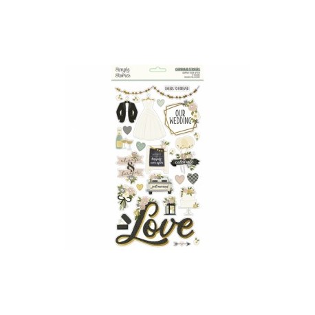 Happily Ever After. Chipboard Stickers